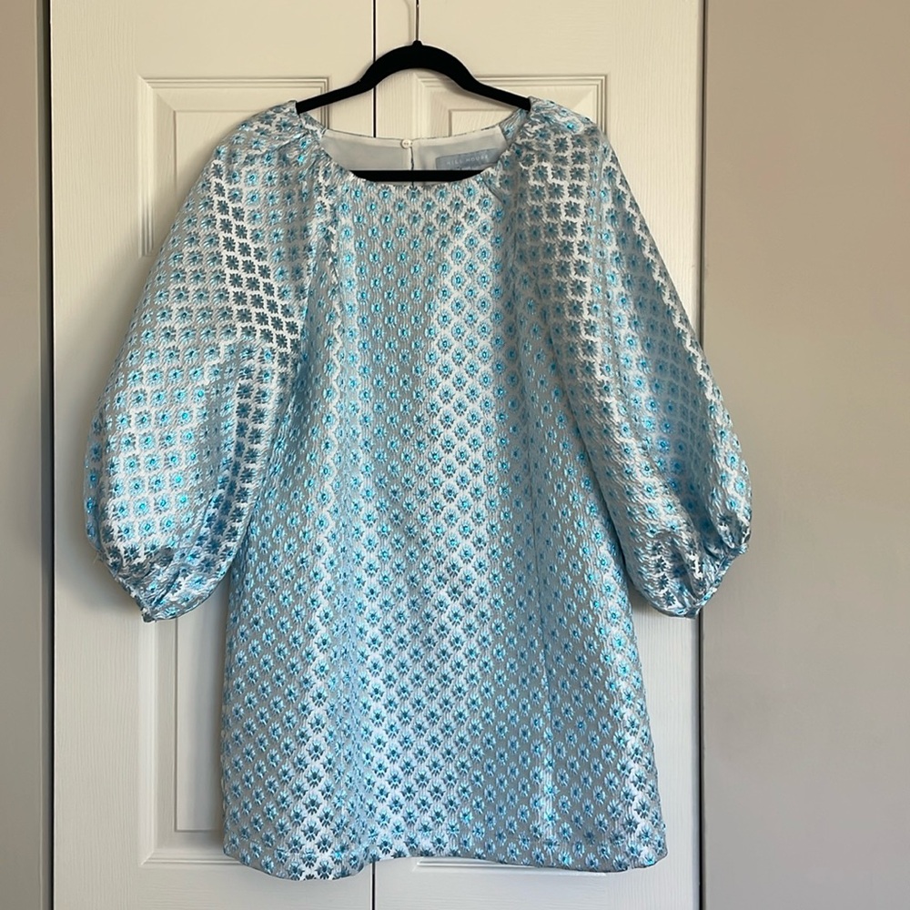 Size Small - Hill House Snowflake Blue Jacquard Mini Dress